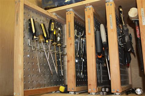 Sliding Peg Board Tool Organizers for Efficient Workshop Storage