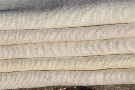 authentic vintage feed sack fabric, homespun weave white cotton flour ...