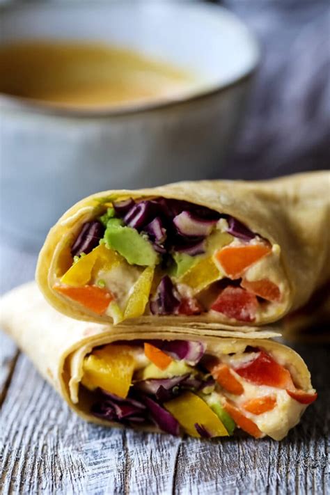 Vegan Wraps with Hummus • Happy Kitchen