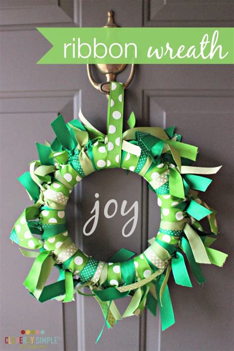 How To Make A Ribbon Wreath - Cleverly Simple