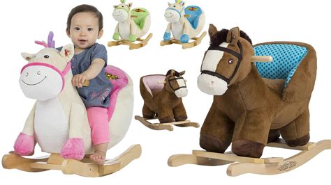 rockin rider plush rocking horses with seats for babies toddlers to ...