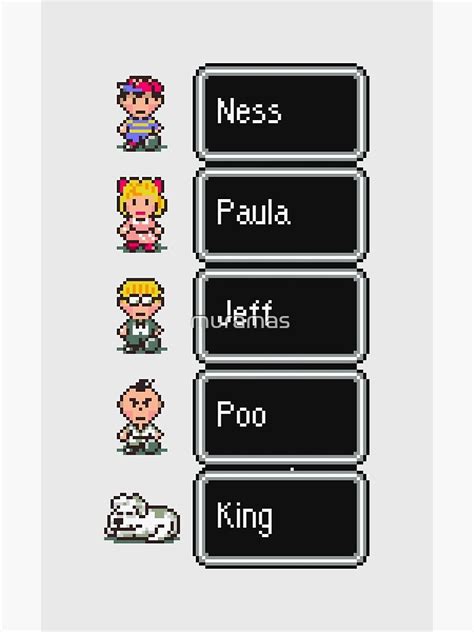 "Earthbound - Characters with names" Canvas Print by muramas | Redbubble