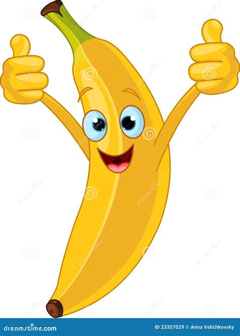 Cheerful Cartoon Banana Character Royalty Free Stock Images - Image ...