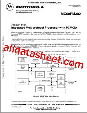 M68000PM Datasheet(PDF) - Motorola, Inc