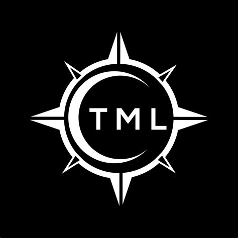 TML abstract technology logo design on Black background. TML creative ...