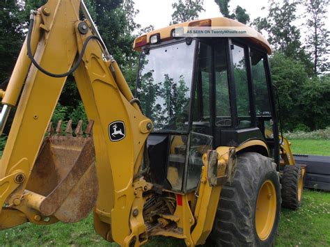 2005 John Deere 110 Loader 4x4 Tractor Backhoe Full Cab Diesel