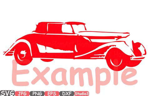 Old vintage cars SVG Silhouette Cutting Files sign icons Cricut Design ...