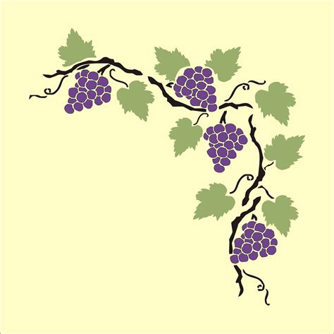 Grape Vine Stencil - Cliparts.co