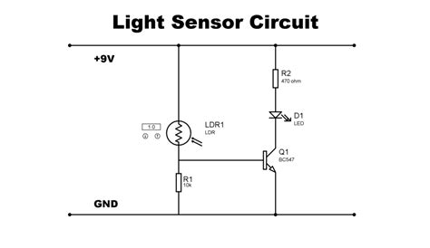 Simple Light Sensor Circuit using LDR