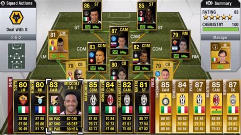 FIFA 13 1,000,000+ Coin Serie A Squad Builder Ultimate Team - YouTube