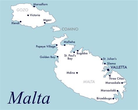 Beaches In Malta Map