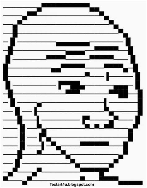 Dat Feel Meme Face ASCII Art For Facebook Status | Cool ASCII Text Art 4 U