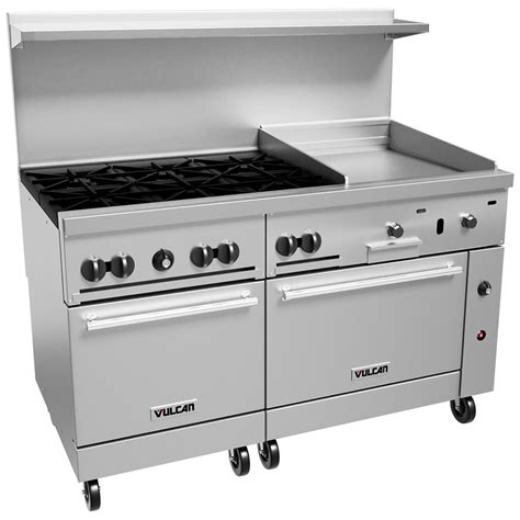 Vulcan Endurance 60" Gas Range, 6-Burner, 24" Griddle, 2 Std Ovens ...