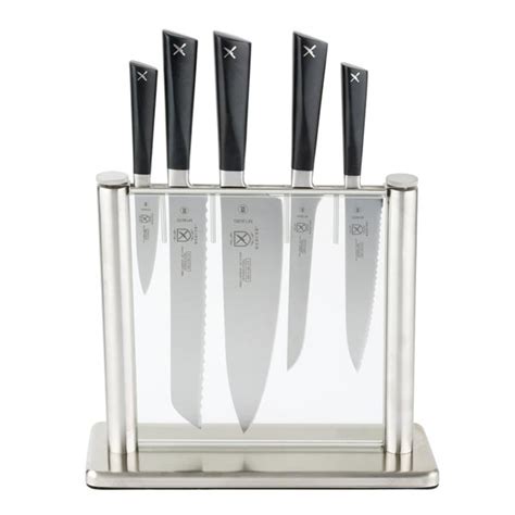 6-Pc. ZuM Stainless & Glass Knife Block Set / Mercer