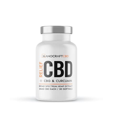 Nanocraft CBD 25mg Broad Spectrum CBD Oil Softgel Capsules with ...