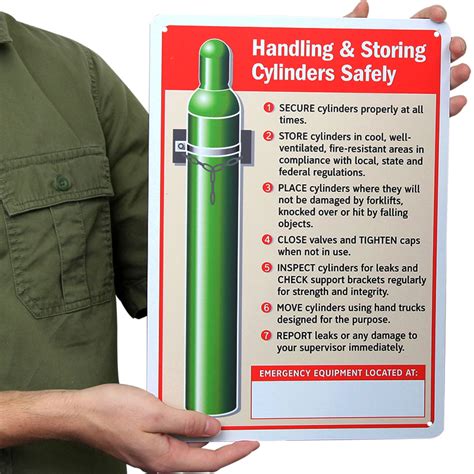 Safe Cylinder Handling Instructions Sign, SKU: S-2074