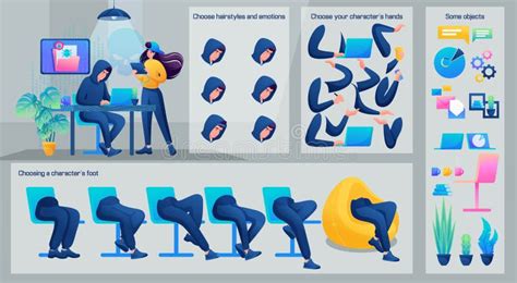 Stylized Character, the Hacker Guy. Set for Animation. Use Separate ...