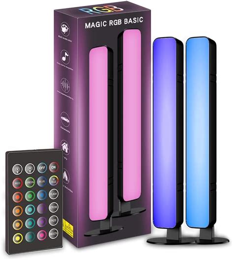 RGBIC Gaming Light Bars, 2PCS LED Light Bar with Remote Control, 5V USB ...