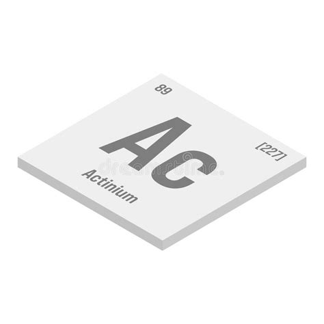 Actinium, Ac, Periodic Table Element Stock Illustration - Illustration ...