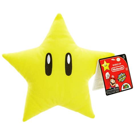 World Of Nintendo Super Mario Star With Sound 8 Inch Plush Figure ...