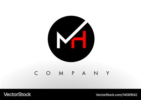 Mh logo letter design Royalty Free Vector Image