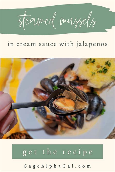 Mussels in Cream Sauce with White Wine and Jalapenos