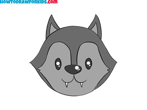 How to Draw a Wolf Face - Easy Drawing Tutorial For Kids