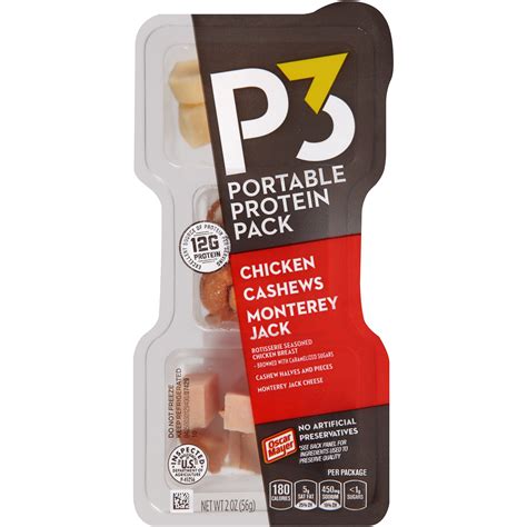 Oscar Mayer P3 Chicken, Monterey Jack & Cashews Portable Protein Pack ...