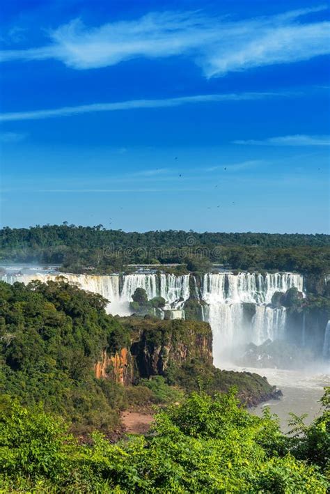 Waterfalls Cataratas Foz De Iguazu, Brazil. Vertical Stock Photo ...