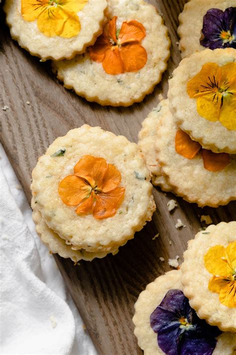 Edible Flower Cookies - Two Cups Flour