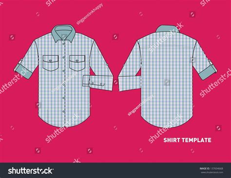 Flannel Shirt Vector Template 01: เวกเตอร์สต็อก (ปลอดค่าลิขสิทธิ์ ...