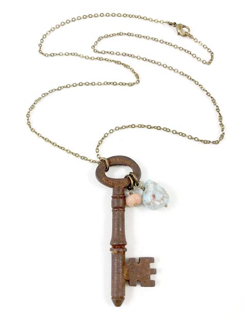 Key Necklace Vintage Pendant Necklace Antique Key Necklace - Etsy