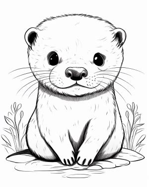 Cute Otter Coloring Pages