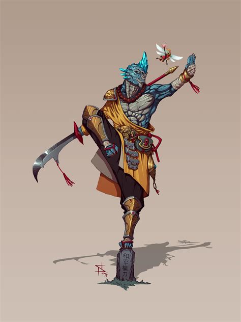 [ART] Dragonborn Earth Genasi Monk : r/DnD