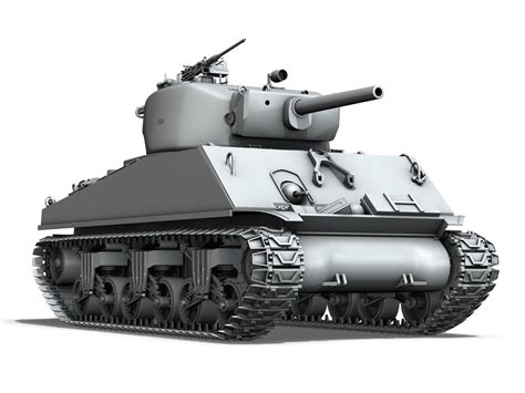 M4A3E2 - Sherman Jumbo 3D Model in Tank 3DExport