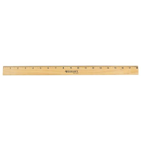 Amazon.com : Westcott 05018 Beveled Wooden Ruler with Single Metal Edge ...