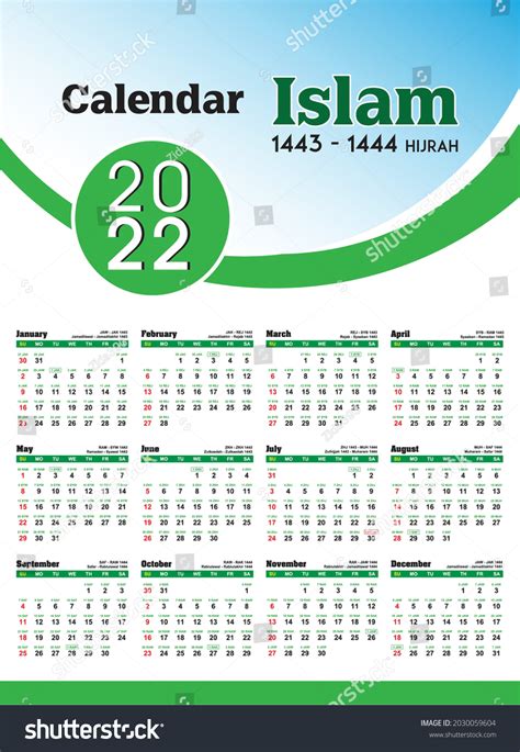 Calendar Bulan Islam 2022