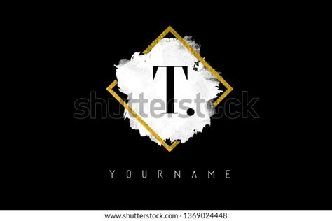 T Letter Logo Design White Ink Stock Vector (Royalty Free) 1369024448