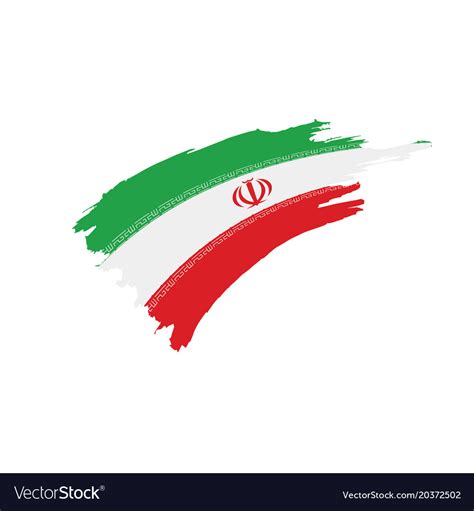 Iran flag Royalty Free Vector Image - VectorStock