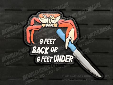 Crab With Knife Meme Funny PVC Morale Patch - Etsy