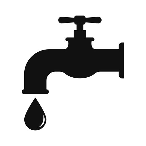 Outdoor faucet with a drip water icon vector illustration 4698034 ...