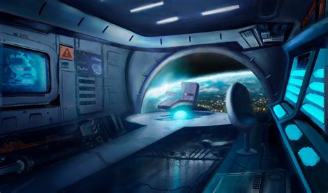 ArtStation - Spaceship Control Room - Concept Art