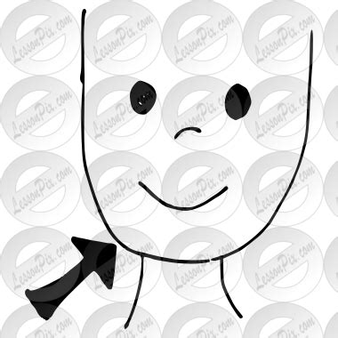 Chin Outline for Classroom / Therapy Use - Great Chin Clipart