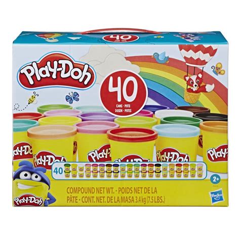 Play-Doh Modeling Compound 40-Pack of 20 Assorted Colors, 3-Ounce Cans ...