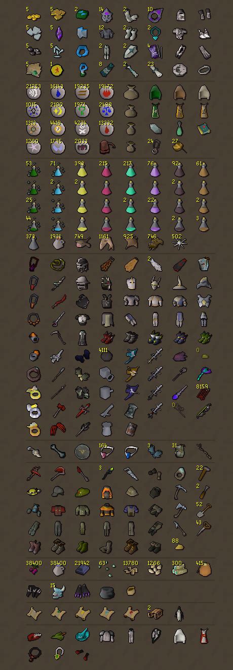 My OSRS Bank Layout : BankTabs