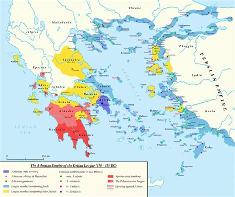 The Atenian Empire of The Delian League (478 - 431 BC) Ancient Rome ...