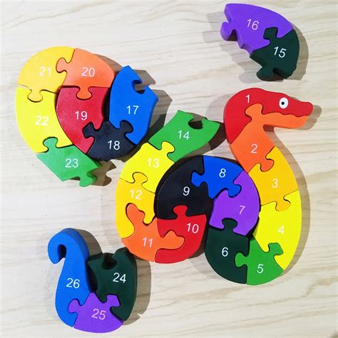 Aliexpress.com : Buy 3D Puzzles Toys 26 Letters Colorful Wooden 3D ...