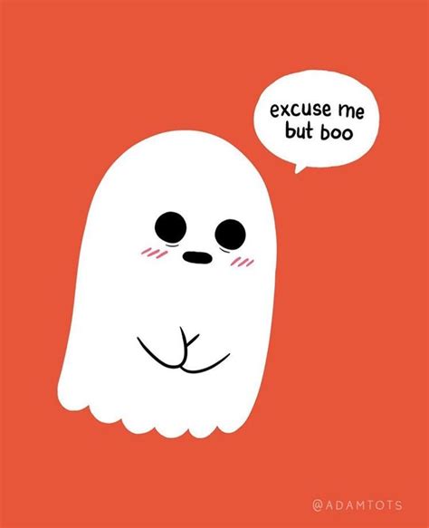 Shy Ghost by Adam Ellis Cute Fall Wallpaper, Halloween Wallpaper Iphone ...