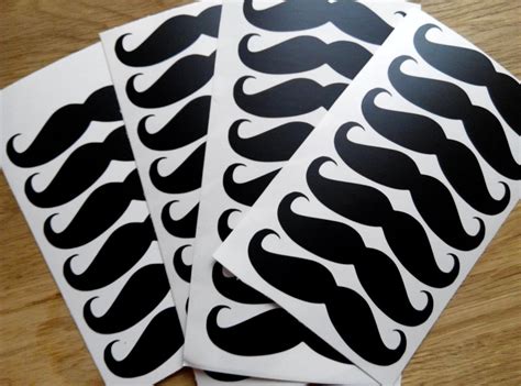 100 Moustache Stickers Mustache Wall Decals Repeatable - Etsy