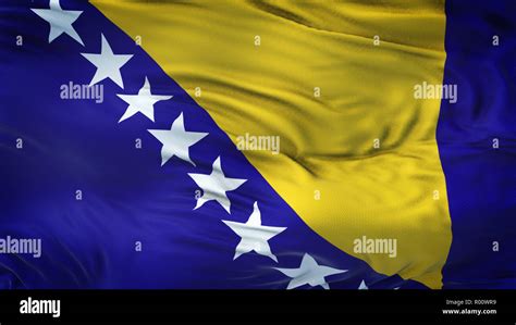 BiH Realistic Waving Flag Background Stock Photo - Alamy